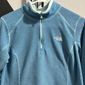 The North Face Teal Blue‎ Fleece 1/4 Zip Pull-over Women's Size M